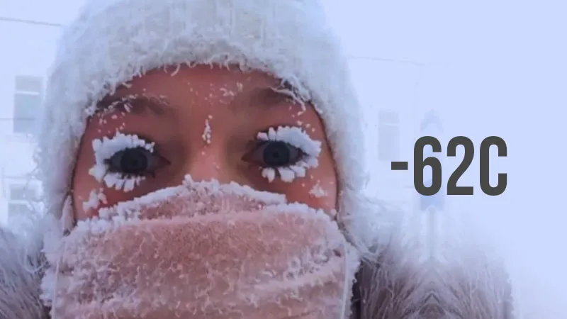The Coldest Place On Earth Oymyakon Has A Temperature Of Minus