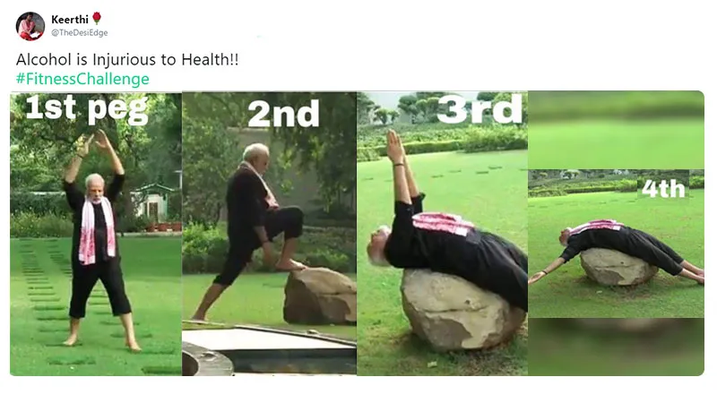 Narendra Modi's Fitness Challenge memes